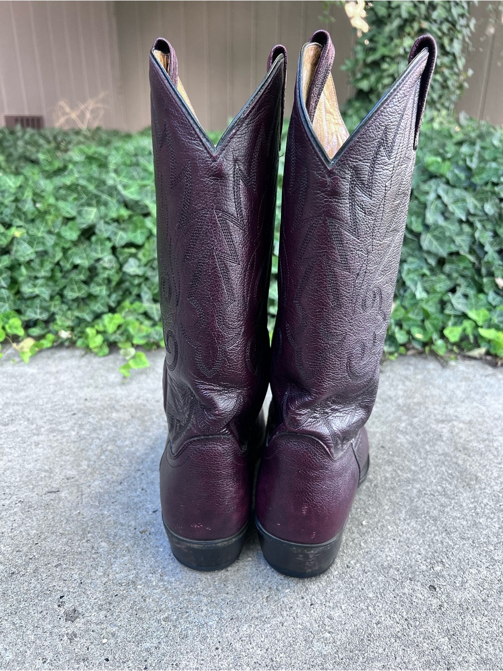 Dan Post Cowboy Boots Sz 9 D Mens 2112 Milwaukee In Black Cherry - Picture 4 of 8